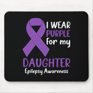 Alfombrilla De Ratón Yo uso morado para mi hija Epilepsia Awareness M