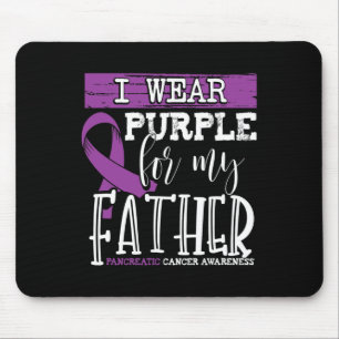 Alfombrilla De Ratón Yo uso morado para mi padre el cáncer de páncreas