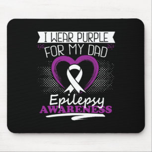 Alfombrilla De Ratón Yo uso morado para mi papá Epilepsy Seizures Warri