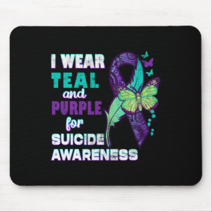 Alfombrilla De Ratón Yo uso morado Verde azulado para la conciencia sui