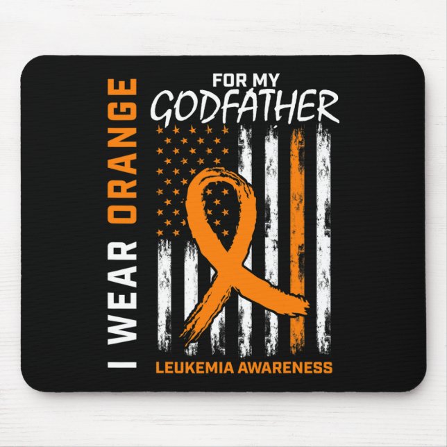 Alfombrilla De Ratón Yo Uso Naranja Para El Padrino Leukemia Ame (Frente)