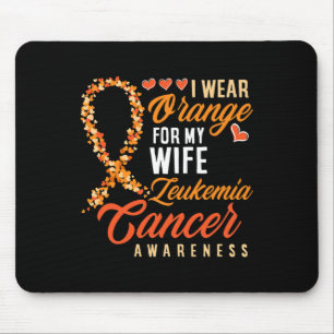 Alfombrilla De Ratón Yo Uso Naranja Para Mi Esposa Leucemia Cáncer Awar