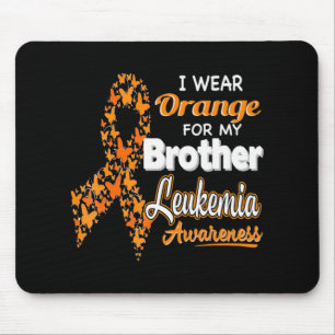 Alfombrilla De Ratón Yo uso Naranja para mi Hermano Leucemia Sensibiliz