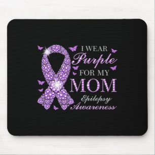 Alfombrilla De Ratón Yo Uso Púrpura Para Mi Mamá Epilepsia Conciencia P