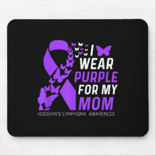 Alfombrilla De Ratón Yo Uso Púrpura Para Mi Moms Hodgkins Lymphoma Awar