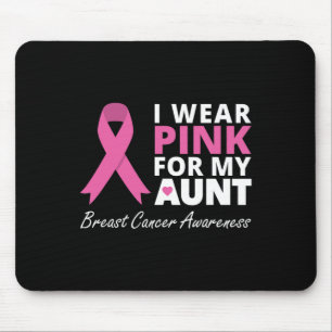 Alfombrilla De Ratón Yo Uso Rosa Para Mi Tía Cinta Familia Amor Warrio