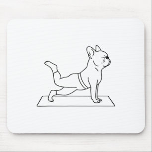 Alfombrilla De Ratón Yoga de Bulldog Francés Divertido Frenchie