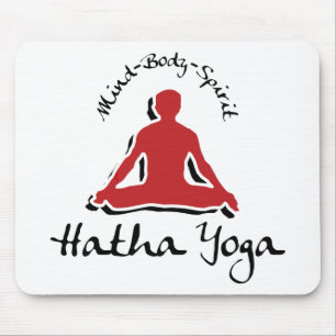Alfombrilla De Ratón Yoga de Hatha del alcohol del cuerpo de la mente