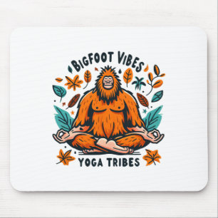 Alfombrilla De Ratón Yoga de Sasquatch Meditación Vibraciones de Bigfoo