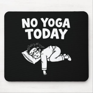 Alfombrilla De Ratón Yoga Divertido Chica Perezosa Fitness Humor Cita S