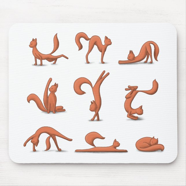 Alfombrilla De Ratón Yoga Gato (Frente)