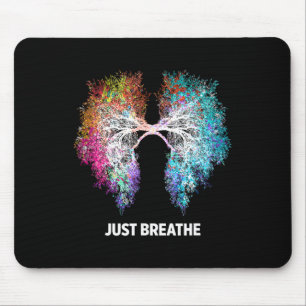 Alfombrilla De Ratón Yoga Inhalar Exhalar Naturaleza Pulmón