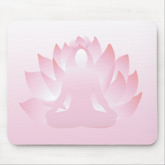 Alfombrilla De Ratón Yoga Lotus Pose Flor Rosa Namaste Mousepad