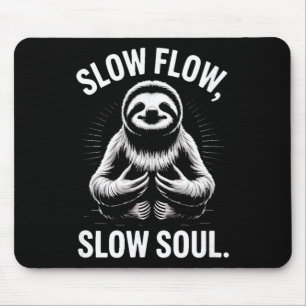 Alfombrilla De Ratón Yoga Meditación Slow Flow Slow Soul Perezoso _1