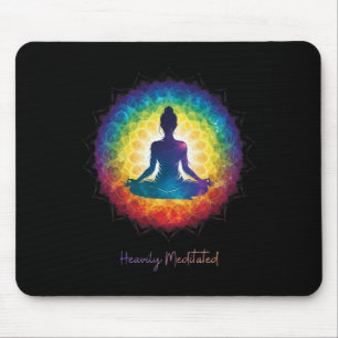 Alfombrilla De Ratón Yoga Meditado Profundamente Inspirador Pacífico Ze
