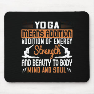 Alfombrilla De Ratón Yoga significa adición de energía mente y alma