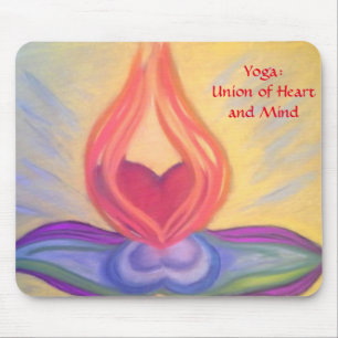 Alfombrilla De Ratón Yoga: Unión del mousepad del corazón y de la men