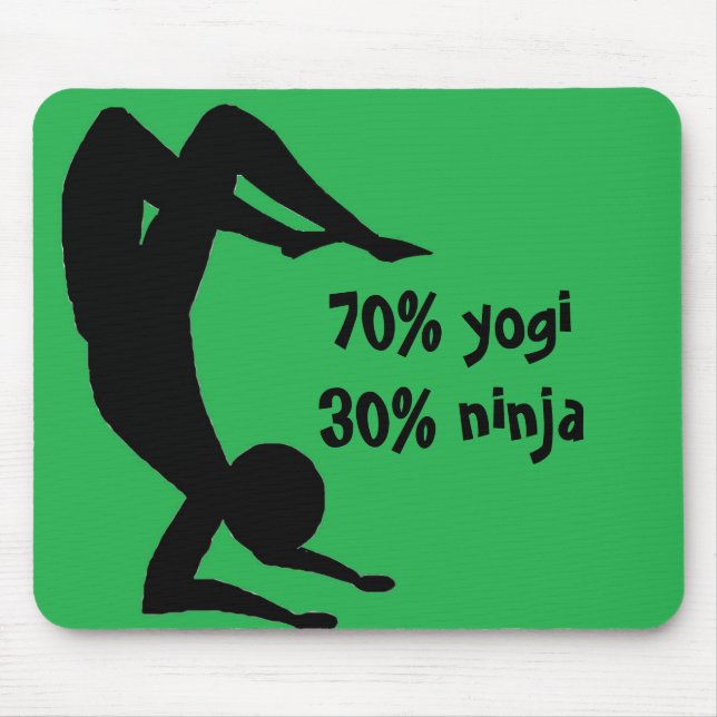 Alfombrilla De Ratón Yogi Ninja Mousepad (Frente)