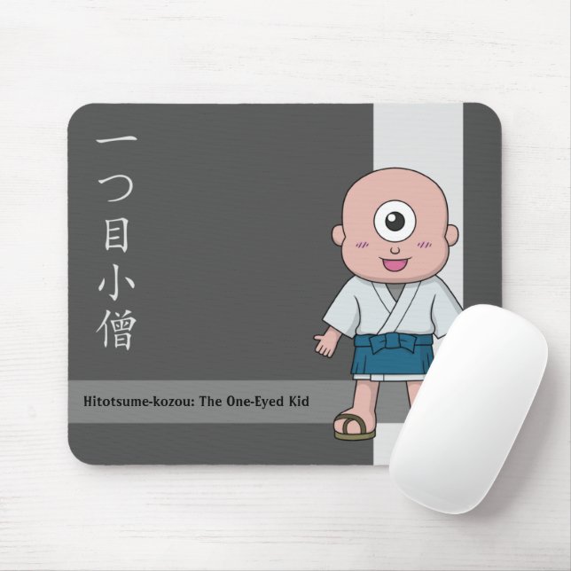 Alfombrilla De Ratón Yokai Hitotsume-kozo (Niño de un ojo) (Con ratón)