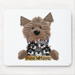 Alfombrilla De Ratón Yorkie libera gatitos