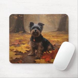 Alfombrilla De Ratón Yorkipoo en Otoño Hojas Caídas Inspiran