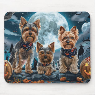 Alfombrilla De Ratón Yorkshire Terrier Halloween Spooky