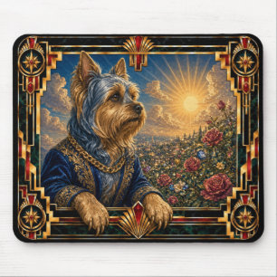 Alfombrilla De Ratón Yorkshire Terrier, perro Art Deco
