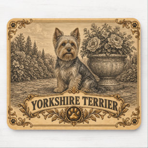 Alfombrilla De Ratón Yorkshire Terrier, Perro Patrimonio Vintage