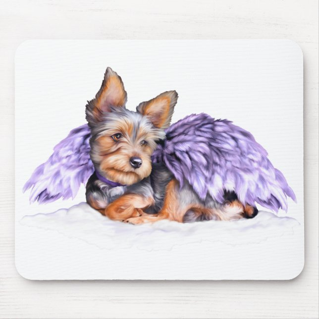 Alfombrilla De Ratón Yorkshire Terrier Yorkie Angel (Frente)