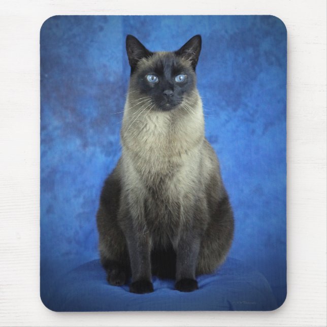 Alfombrilla De Ratón Yoshi el gatito siamés Mousepad del gato del (Frente)