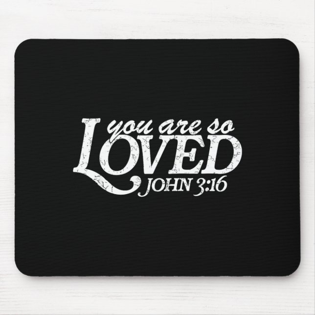 Alfombrilla De Ratón You Are So Loved Christian Verse Valentine's Day B (Frente)