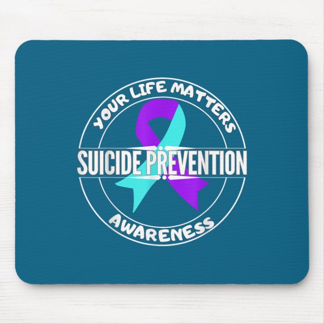 Alfombrilla De Ratón You Life S Suicide Prevention Awareness Teal Purpl (Frente)