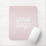 Alfombrilla De Ratón Your Logo & Elegant Modern Blush Pink Ombre<br><div class="desc">Elegant & customizable logo design.</div>