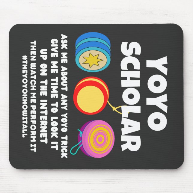 Alfombrilla De Ratón Yoyo scholar yoyo know it all   (Frente)