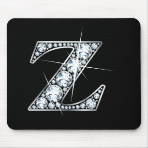 Alfombrilla De Ratón "Z" Diamond Bling Mousepad