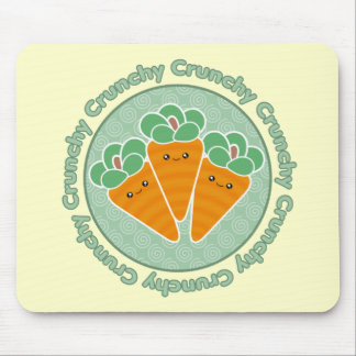 Alfombrilla De Ratón Zanahorias crujientes Kawaii Mousepad