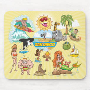 Alfombrilla De Ratón Zany San Diego Personalizado Mouse Pad