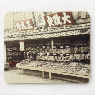 Alfombrilla De Ratón Zapatería en Kyoto, c.1890 (foto mano-coloreada)