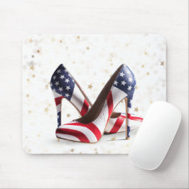 Alfombrilla De Ratón Zapatos de tacón alto con bandera americana
