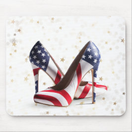 Alfombrilla De Ratón Zapatos de tacón alto con bandera americana