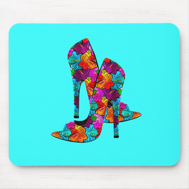 Alfombrilla De Ratón Zapatos de tacones altos de verano divertidos (Frente)