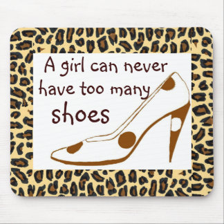 Alfombrilla De Ratón Zapatos del tacón alto del estampado leopardo