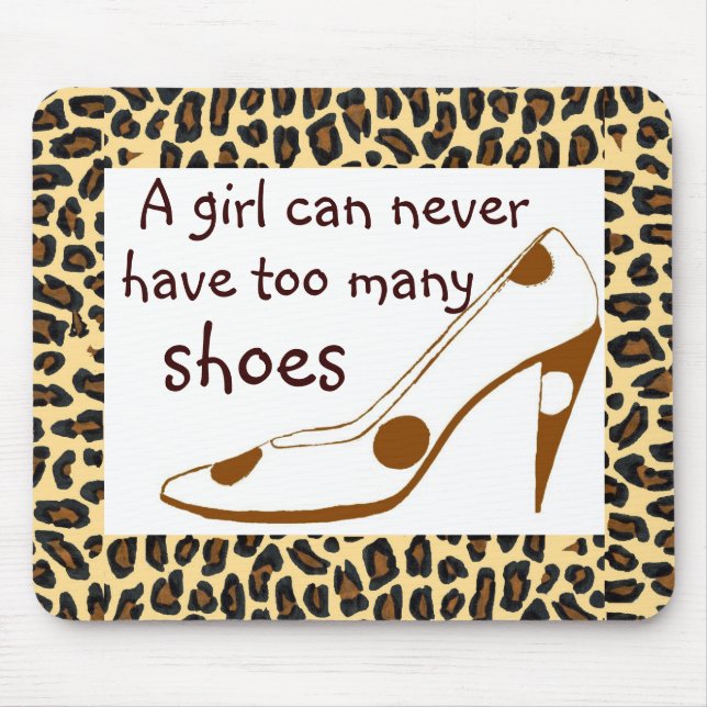 Alfombrilla De Ratón Zapatos del tacón alto del estampado leopardo (Frente)