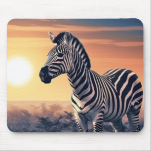 Alfombrilla De Ratón Zebra Animal Wildlife Wilderness Colorful Wall Art
