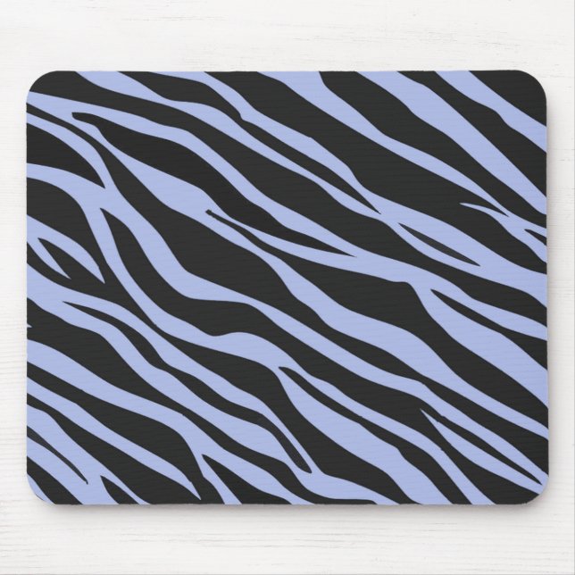 Alfombrilla De Ratón Zebra azul cielo rayada (Frente)