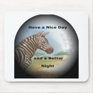 Alfombrilla De Ratón Zebra having & nice day and a better night.