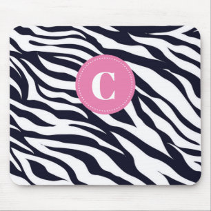 Alfombrilla De Ratón Zebra Monograma Mouse Pad