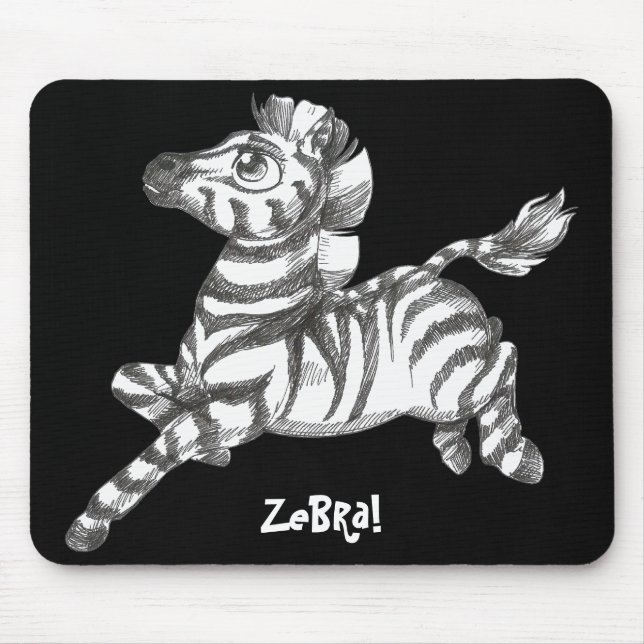 Alfombrilla De Ratón Zebra Mousepad (Frente)