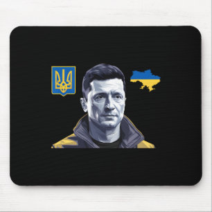 Alfombrilla De Ratón Zelensky Ucrania Bandera ucraniana vintage Apoyo a