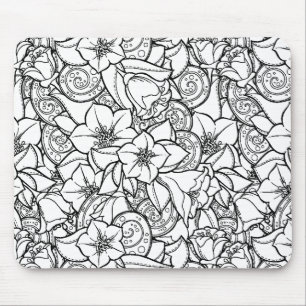 Alfombrilla De Ratón Zendoodle florido